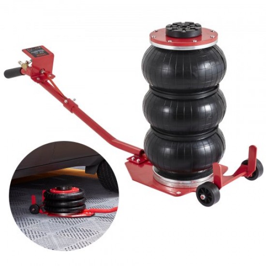 Buy Air Jack Pneumatic Jack 3T Load 140-450mm Lifting Pneumatic Jack 0.8-1.0MPa 3 Air Cushions Long Handle Easy Quick Lifting