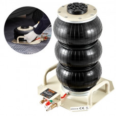 VEVOR Gato Neumático Carga de 3 T Gato de Aire de Triple Bolsa Elevación de 140-450 mm Gato de Aire para Coche 0,8-1,0 MPa Elevación Rápida 3-5S, con Asas Laterales para Coches, Garajes, Reparaciones