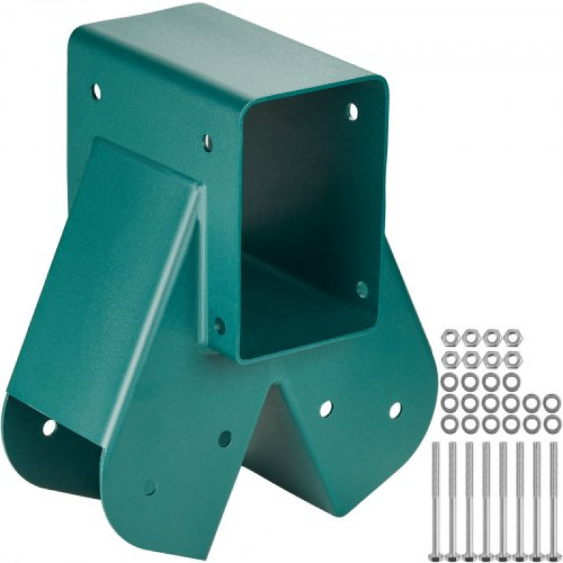 VEVOR Conector de Columpio 1 Pieza Soporte Oscilante de Acero al Carbono Soporte Medio Poste de Viga de Madera Interior Exterior con Hardware de Montaje para Pies 10,2x10,2cm, Viga 10,2x15,2cm, Verde