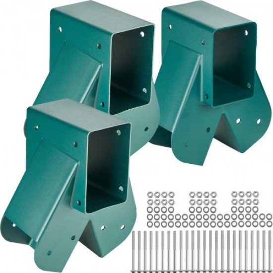 Comprar Conector de Columpio 3 PCS Soporte Oscilante de Acero al Carbono Soporte Medio Poste de Viga de Madera Interior Exterior con Hardware de Montaje para Pies 10,2x10,2 cm, Viga 10,2x15,2 cm, Verde