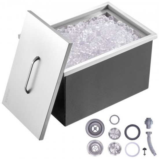 Comprar Bandeja de hielo empotrable 558x430x306 mm Caja de hielo aislada de acero inoxidable