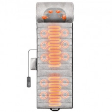 VEVOR Cojín de masaje de cuerpo completo con masajeador de cuello Shiatsu, 10 motores de vibración y 2 rodillos de cuello estera de masaje vibratoria con 5 modos 3 intensidades 3 almohadillas térmicas