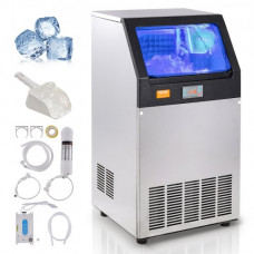 VEVOR Máquina de hielo comercial independiente 45 kg/24 h 55 cubitos de hielo