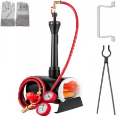 Forja de Gas Propano CMSW-1 Elíptico 1 Quemador 23 kW · h 80000 BTU 3,5 L con Válvulas de Bola de Gas Horno de Forja Horno de Fusión de Gas Propano con Manguera 3 m para Herreros