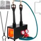 Buy Propane Gas Forge CMPROF-2 Square 2 Burners 23 kW h 80000 BTU 7.8 L with Gas Ball Valves Forging Furnace Propane Gas Melting Furnace for Blacksmiths, Knife Makers