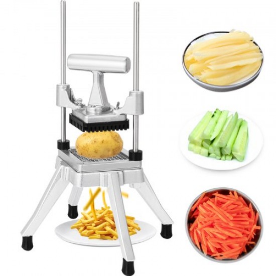 Comprar Cortadora Comercial de Verduras 1/4" Cortadora de Verduras Industrial de Color Plata Cortadora Vegetal Comercial Cortador Manual de Frutas y Verduras Cortador de Verdura Corta Patatas