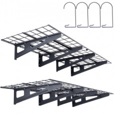 VEVOR 2 estantes de almacenamiento para garaje de 4 x 2 pies, estantes resistentes montados en la pared