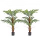 Comprar Árbol Artificial 1219mm Planta Artificial PE Areca Palmera 2 Árboles Falsos Verdes con Maceta 127x113 mm Decoración de Plantas Falsas para Hogar Oficina Centros Comerciales Interiores Exteriores