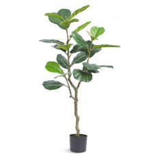 VEVOR Árbol Artificial Higo de Hoja de Violín 540x1210 mm Planta Artificial para Decoración Maceta de Árbol Verde Falso 150x125 mm para Hogar, Oficina, Hotel, Centro Comercial, Interior y Exterior