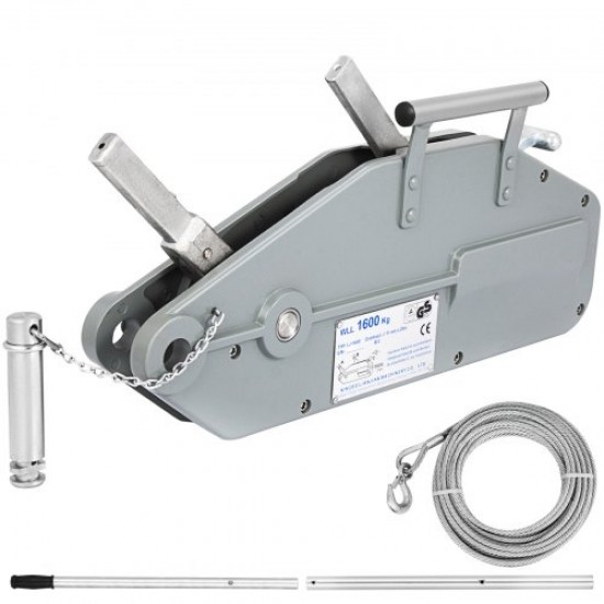 Comprar Extractor de Cable de 1,6 T / 3500 lbs, Cuerda de Cabrestante Manual Extractor de Agarre de 66 pies, Polipasto de Cabrestante de Cable con Longitud de 20 m Diámetro 11 mm para Puertos Fábricas