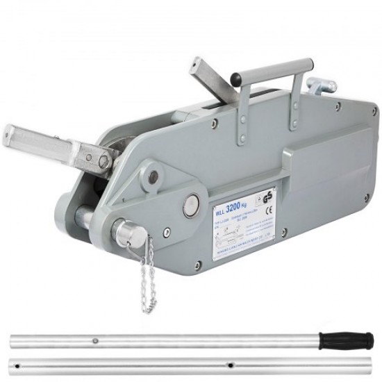 Buy Manual Chain Hoist Rated Capacity: 3,200 lbs Cable Traction Hoist Manual Winch with 20m Rope Manual Hoist