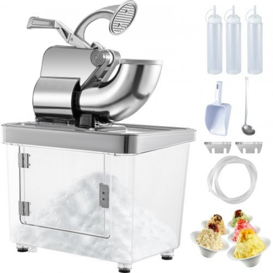 Comprar Máquina de Raspado Hielo 180KG/Hora, Picadora de Hielo Eléctrica, con Juego Adicional de Cuchillas, Trituradora y Picadora de Hielo Eléctrico, Cabezal de Corte Doble y Motor de Cobre 300W