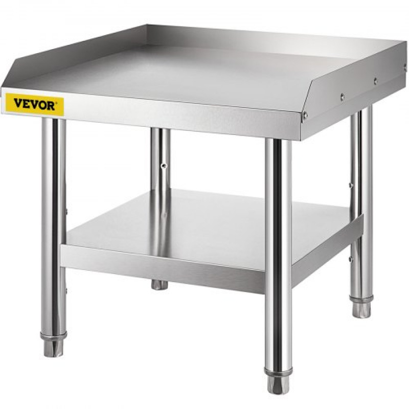 Mesa de acero inoxidable VEVOR para preparación y trabajo, soporte para equipos de cocina de 24