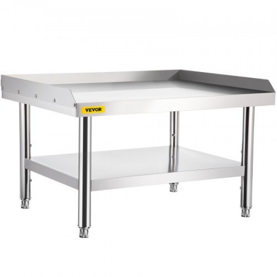 Comprar Mesa de acero inoxidable para preparación y trabajo, soporte para equipos de cocina de 60" x 30