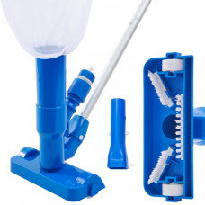 VEVOR Aspirador manual de piscinas Caudal de agua superior a 73 L/min Anchura del aspirador manual de piscinas 14 cm Kit de mantenimiento de piscinas portátil 3 cepillos de mango largo para piscinas