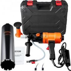 Taladro de Diamante Diámetro Perforadora Hormigonde 8-10,2 cm Taladro de Mano para Hormigón Profundidad de 400mm Broca Diamantada 1500W