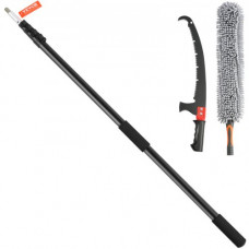 VEVOR Sierra de Poda Telescópica Sierra de Pértiga Extensible Manual 1,5-6,1 m con Hoja de Acero Afilada Mango de Aleación de Aluminio, Cepillo de Chenilla para Podar, Recortar, Palmeras, Ramas Altas