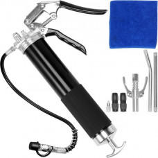 VEVOR Pistola engrasadora con empuñadura de pistola 6000PSI 14oz Pistola engrasadora manual resistente Manguera flexible