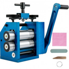 Máquina de Laminación Combinada Manual 112mm 4 Formas de Ranuras Combinación Joyería Laminador de Rodillos 112x48cm Máquina de Laminación de Joya para Laminado de Alambre de Hoja Metálica