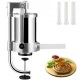 Comprar Embutidora Manual de Salchichas Capacidad de 1,5 L Embutidora Vertical de Mesa de Acero Inoxidable con 3 Tubos de Relleno para Churros Salchichas de 16mm/19mm/22mm para Restaurante Supermercado