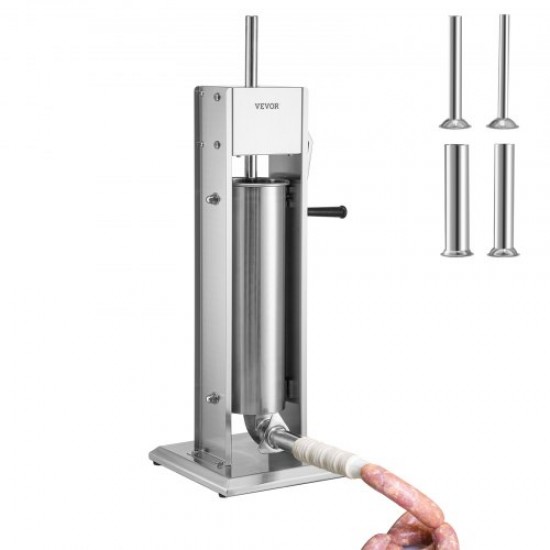 Buy 7L Stainless Steel Vertical Sausage Stuffer Manual 4 Tubes