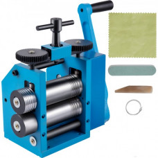 Máquina de Laminación Combinada Manual 76 mm Combinación Joyería Laminador de Rodillos 112 x 48 cm Máquina de Laminación de Joyas con Máx. Espesor de Prensa 7 mm