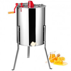 Extractor manual de Miel Equipo de Apicultura 4/8 Marcos de Acero Inoxidable VEVOR