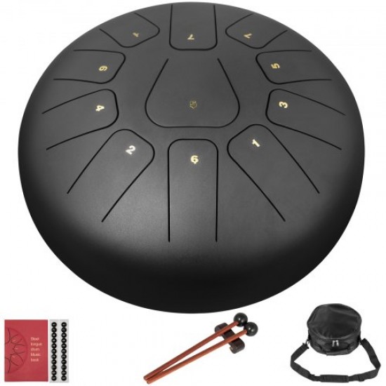 Tambor De Lengua 10\'\' Acero Handpan Mayor 11 Notas Tankdrum Con Bolso Mazos