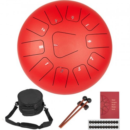 Comprar 10\'\' Tambor De Lengua Acero Handpan 11 Notas Tankdrum Con Bolso Accesorios