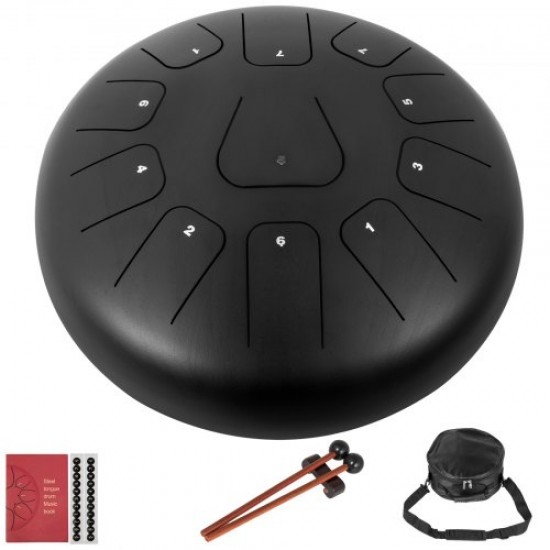 Comprar 12\'\' Acero Tambor De Lengua Handpan Mayor 11 Notas Tankdrum Con Bolso Mazos