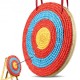 Buy 20" Archery Target Portable Handmade Traditional Straw Target 2.5" Thickness 3-Layer Outdoor Archery Training Accessory, Bows and Crossbows