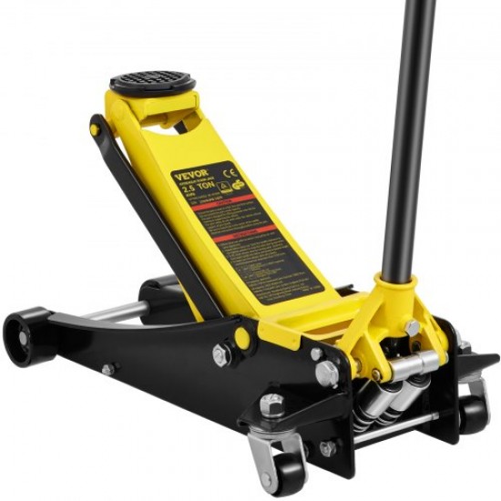 Buy Low Profile Steel Jack Max Load 2.5T Hydraulic Car Jack Lifting Range 88-495mm Double Hydraulic Pump Trolley Jack for Family Cars, Trucks, SUVs