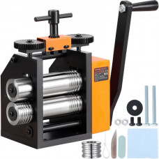 VEVOR Laminador de Joyería Ancho 76mm Espesor de Máquina Laminadora de Joyería 0,1-7 mm Relación de Engranaje Ajustable 1:2 para Procesamiento de Joyería Chapa de metal Oro Plata Anillo Pulsera Taller