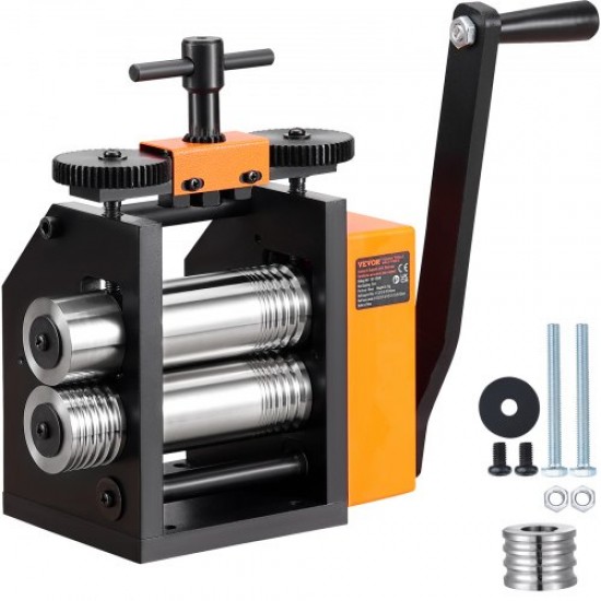 Buy Jewelry Rolling Mill Width 75mm Jewelry Rolling Mill Thickness 0.03-6.5mm Adjustable Gear Ratio 1:2 for Jewelry Processing Gold Silver Ring Bracelet Workshop