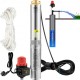 Buy Deep Well Pump 550W Motor Submersible Well Pump 230V 50Hz Submersible Well Water Pump Max Flow 50L/min with Automatic Switch for Farmland Mines