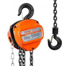Polipasto de Cadena Manual 0,5T Polipasto de Cadena con Gancho de Bloque de 360° Altura de Elevación 2,8 m Acero Aleado G80 Guía de Cadena con Freno de Doble Trinquete para Garajes de Mercancías