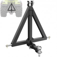 VEVOR Receptor de Enganche 3 Puntos Enganche de Remolque de Tractor Categoría 1, Adaptador de Barra de Tiro Estándar 5,08cm, 635x610 mm con Pasadores para Trabajos de Construcción de Equipos Agrícolas
