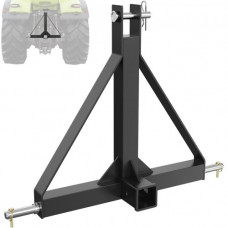 VEVOR Receptor de Enganche 3 Puntos Enganche de Remolque de Tractor Categoría 1 Adaptador de Barra de Tiro Estándar 5,08 cm 540x533,3mm con Pasadores para Trabajos de Construcción de Equipos Agrícolas