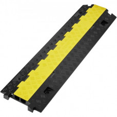 Rampa de Protección de Cable Canaleta Para Cable 1 Pieza 2 Vías Canaleta Pasacables de Suelo 3,05 x 2,79 cm Protector de Cables de Tpu y Tpr