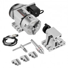 VEVOR Cabezal divisorio portabrocas de 3 mordazas K11-100 mm, fresadora CNC eje rotacional, cabezal indexador de eje A, altura central de 2,6