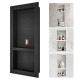 Buy Recessed Bathroom Niche 16x32x4 Inch Double Wall Shower Niche XPS Plastic Shelf Square Corners Modern Sealed Protection for Bathroom, Shower, Soap Storage, Black