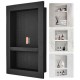 Buy Recessed Bathroom Niche 16x24x4 Inch Double Wall Shower Niche XPS Plastic Shelf Square Corners Modern Sealed Protection for Bathroom, Shower, Soap Storage, Black