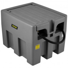Tanque de Diésel Portátil de Polietileno Tanque de Combustible Diésel de 58 Galones con Bomba de Transferencia de 12 V Almacenamiento de Diesel Gris Flujo Máximo de 10,6 GPM para Camión Tractor
