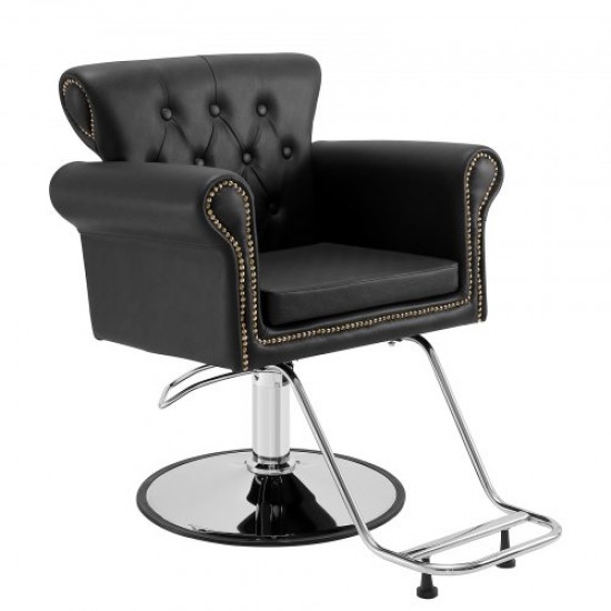 Comprar VEVOR Sillón de Peluquería Hidráulico Sillón de Peluquería Giratorio 360° Carga 150 kg Altura Regulable 905-1060 mm Asiento de Peluquería con Reposapiés para Salón Profesional, Champú, Belleza, Negro