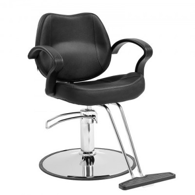 VEVOR Sillón de Peluquería Hidráulico Sillón de Peluquería Giratorio 360° Carga 150 kg Altura Regulable 890-1020 mm Asiento de Peluquería con Reposapiés para Salón Profesional, Champú, Belleza, Negro