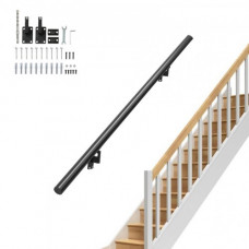 VEVOR Barandilla de Escalera Barandilla de Aleación de Aluminio Barra de Soporte Montaje en Pared Longitud de 152,4 cm Pasamanos Carga de 199,6 kg con Kit de Instalación para Escaleras Pasillos Hogar
