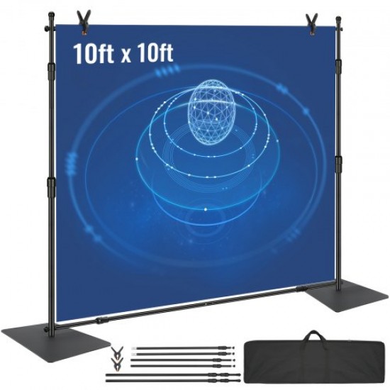 Comprar Kit de tuberías y cortinas Soporte de telón de fondo resistente 10x10 pies