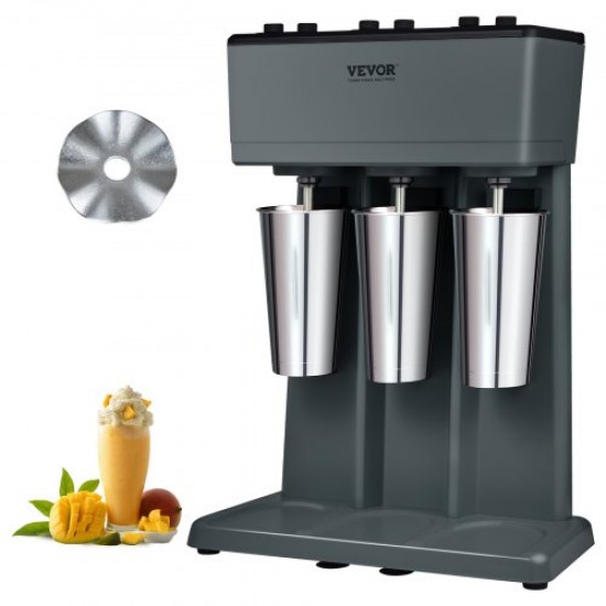 Comprar Batidora Eléctrica Para Batidos de 3 Cabezales Batidora 1125 W 3 Velocidades de 15000/18000/21000 rpm 3 Tazas de Acero Inoxidable 820 ml Para Hacer Bebidas Batidos Té con Leche Barra Casera