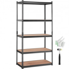 VEVOR Estantería de Almacenamiento Ajustable de 5 Niveles Estantería Metálica de Alta Resistencia Carga de 907,2kg 90x45x182,88 cm Estantería de Almacenamiento para Cocina Taller Sótano Baño Lavadero