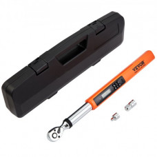 Llave Dinamométrica Digital 3/8" Llave de Torsión 5-50 N.m Precisión ±2% Llave de Carraca Ajustable 72 Dientes LED Zumbador Vibración Respaldo con Adaptadores Extensión Kit de Mantenimiento